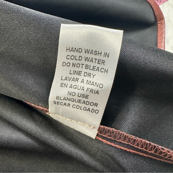 Entro Gliding Along Charlene Dress Chocolate Faux Leather Tiered Dress - Picture 13 of 16